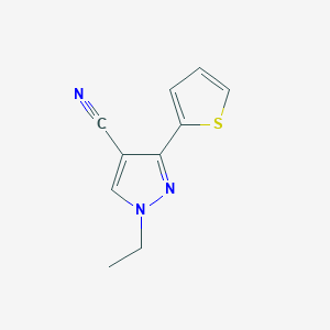 1-ethyl-3-(thiophen-2-yl)-1H-pyrazole-4-carbonitrile