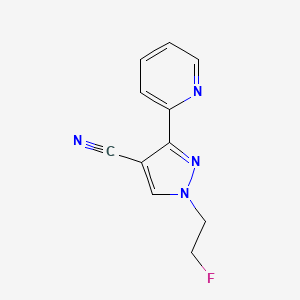 molecular formula C11H9FN4 B1482879 1-(2-fluoroethyl)-3-(pyridin-2-yl)-1H-pyrazole-4-carbonitrile CAS No. 2098014-12-9