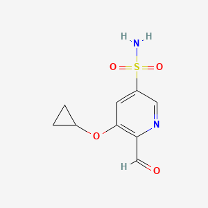 5-Cyclopropoxy-6-formylpyridine-3-sulfonamide