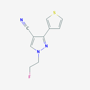 1-(2-fluoroethyl)-3-(thiophen-3-yl)-1H-pyrazole-4-carbonitrile