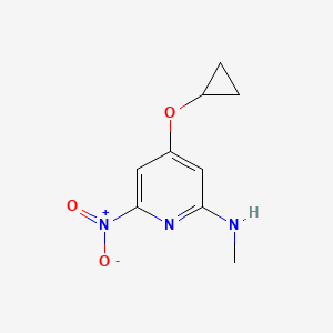 4-Cyclopropoxy-N-methyl-6-nitropyridin-2-amine