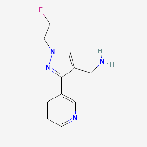 (1-(2-fluoroethyl)-3-(pyridin-3-yl)-1H-pyrazol-4-yl)methanamine