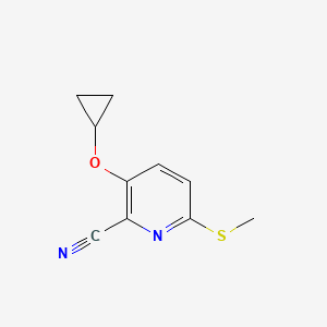 3-Cyclopropoxy-6-(methylthio)picolinonitrile