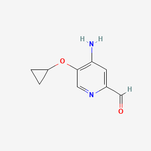 4-Amino-5-cyclopropoxypicolinaldehyde