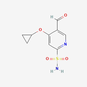 4-Cyclopropoxy-5-formylpyridine-2-sulfonamide