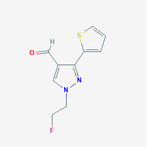 molecular formula C10H9FN2OS B1482897 1-(2-fluoroethyl)-3-(thiophen-2-yl)-1H-pyrazole-4-carbaldehyde CAS No. 2098014-87-8
