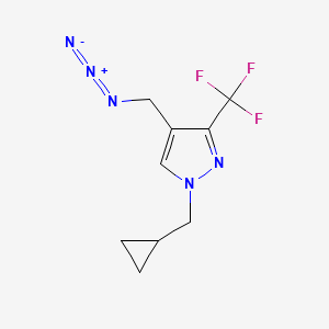 molecular formula C9H10F3N5 B1482900 4-(azidomethyl)-1-(cyclopropylmethyl)-3-(trifluoromethyl)-1H-pyrazole CAS No. 2098077-90-6