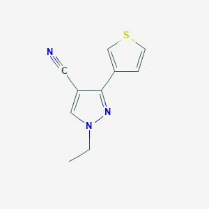 molecular formula C10H9N3S B1482904 1-éthyl-3-(thiophène-3-yl)-1H-pyrazole-4-carbonitrile CAS No. 2098135-85-2