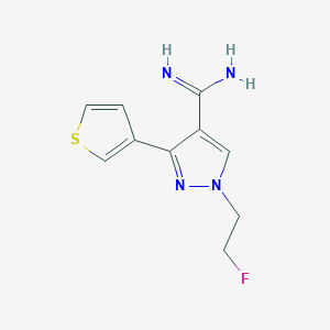 molecular formula C10H11FN4S B1482906 1-(2-氟乙基)-3-(噻吩-3-基)-1H-吡唑-4-甲酰胺 CAS No. 2098090-05-0