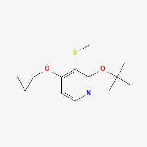 2-Tert-butoxy-4-cyclopropoxy-3-(methylthio)pyridine