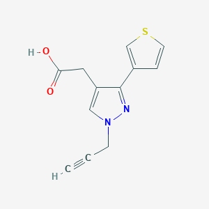 2-(1-(prop-2-yn-1-yl)-3-(thiophen-3-yl)-1H-pyrazol-4-yl)acetic acid