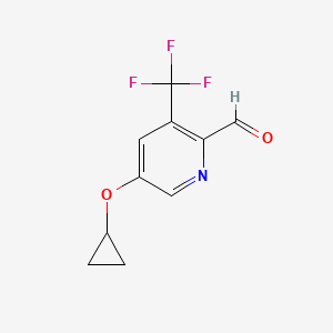 5-Cyclopropoxy-3-(trifluoromethyl)picolinaldehyde