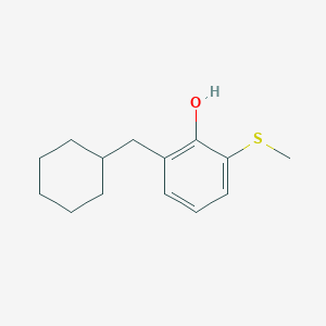 2-(Cyclohexylmethyl)-6-(methylthio)phenol