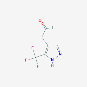molecular formula C6H5F3N2O B1482926 2-(3-(trifluoromethyl)-1H-pyrazol-4-yl)acetaldehyde CAS No. 2090955-92-1