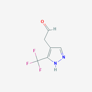 2-(3-(trifluoromethyl)-1H-pyrazol-4-yl)acetaldehyde