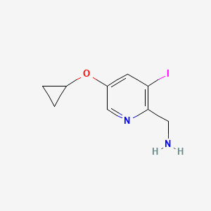 (5-Cyclopropoxy-3-iodopyridin-2-YL)methanamine