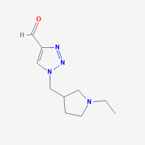 1-((1-ethylpyrrolidin-3-yl)methyl)-1H-1,2,3-triazole-4-carbaldehyde