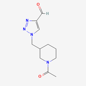 molecular formula C11H16N4O2 B1482930 1-((1-乙酰基哌啶-3-基)甲基)-1H-1,2,3-三唑-4-甲醛 CAS No. 2098017-38-8