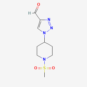 molecular formula C9H14N4O3S B1482931 1-(1-(methylsulfonyl)piperidin-4-yl)-1H-1,2,3-triazole-4-carbaldehyde CAS No. 2007045-77-2