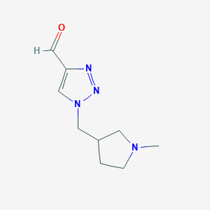 molecular formula C9H14N4O B1482937 1-((1-methylpyrrolidin-3-yl)methyl)-1H-1,2,3-triazole-4-carbaldehyde CAS No. 2024198-06-7
