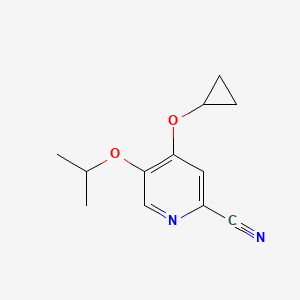 4-Cyclopropoxy-5-isopropoxypicolinonitrile