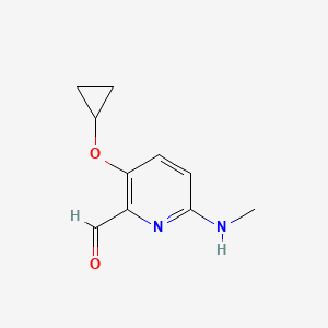 3-Cyclopropoxy-6-(methylamino)picolinaldehyde