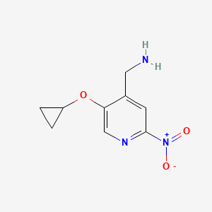 (5-Cyclopropoxy-2-nitropyridin-4-YL)methanamine