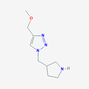 molecular formula C9H16N4O B1482940 4-(methoxymethyl)-1-(pyrrolidin-3-ylmethyl)-1H-1,2,3-triazole CAS No. 2098134-07-5