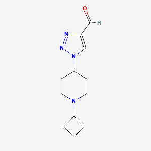 molecular formula C12H18N4O B1482941 1-(1-环丁基哌啶-4-基)-1H-1,2,3-三唑-4-甲醛 CAS No. 1175146-88-9