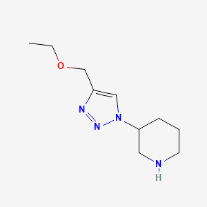 molecular formula C10H18N4O B1482942 3-(4-(ethoxymethyl)-1H-1,2,3-triazol-1-yl)piperidine CAS No. 2098121-15-2