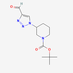 molecular formula C13H20N4O3 B1482947 tert-butyl 3-(4-formyl-1H-1,2,3-triazol-1-yl)piperidine-1-carboxylate CAS No. 2097996-18-2