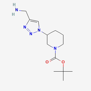 molecular formula C13H23N5O2 B1482948 tert-butyl 3-(4-(aminomethyl)-1H-1,2,3-triazol-1-yl)piperidine-1-carboxylate CAS No. 2098110-23-5