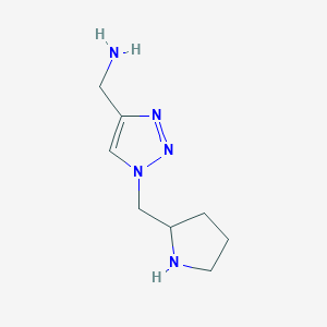 (1-(pyrrolidin-2-ylmethyl)-1H-1,2,3-triazol-4-yl)methanamine
