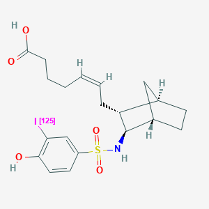 B148295 7-(3-Iodo-4-hydroxyphenylsulfonylamino(2.2.1)-bicyclohept-2-yl)heptenoic acid CAS No. 130940-73-7