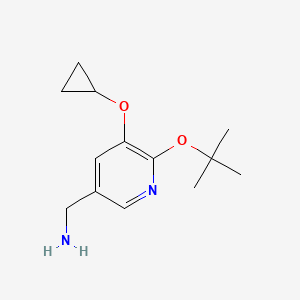 (6-Tert-butoxy-5-cyclopropoxypyridin-3-YL)methanamine