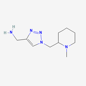 molecular formula C10H19N5 B1482955 (1-((1-methylpiperidin-2-yl)methyl)-1H-1,2,3-triazol-4-yl)methanamine CAS No. 2091565-52-3