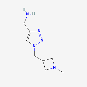 molecular formula C8H15N5 B1482956 (1-((1-methylazetidin-3-yl)methyl)-1H-1,2,3-triazol-4-yl)methanamine CAS No. 2091138-13-3