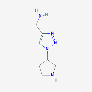 (1-(pyrrolidin-3-yl)-1H-1,2,3-triazol-4-yl)methanamine