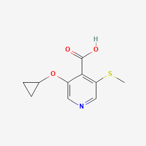 3-Cyclopropoxy-5-(methylthio)isonicotinic acid