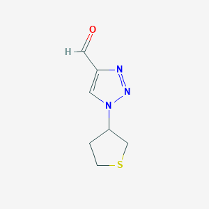 molecular formula C7H9N3OS B1482969 1-(tetrahydrothiophen-3-yl)-1H-1,2,3-triazole-4-carbaldehyde CAS No. 2006996-95-6