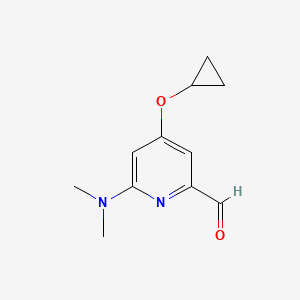 4-Cyclopropoxy-6-(dimethylamino)picolinaldehyde