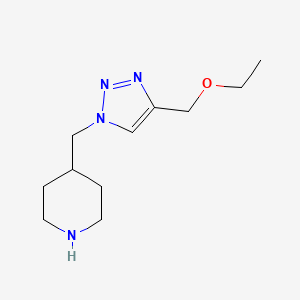 molecular formula C11H20N4O B1482974 4-((4-(ethoxymethyl)-1H-1,2,3-triazol-1-yl)methyl)piperidine CAS No. 2098111-51-2