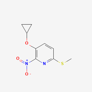 3-Cyclopropoxy-6-(methylthio)-2-nitropyridine