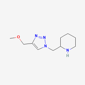 molecular formula C10H18N4O B1482980 2-((4-(methoxymethyl)-1H-1,2,3-triazol-1-yl)methyl)piperidine CAS No. 2098111-29-4