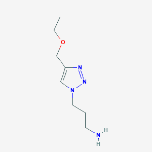 molecular formula C8H16N4O B1482981 3-(4-(ethoxymethyl)-1H-1,2,3-triazol-1-yl)propan-1-amine CAS No. 2098021-06-6