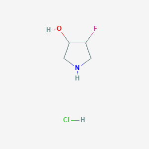 molecular formula C4H9ClFNO B1482987 4-Fluoropyrrolidin-3-ol hydrochloride CAS No. 2098089-09-7