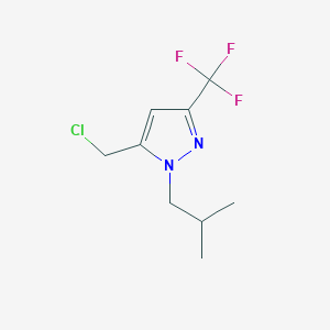 molecular formula C9H12ClF3N2 B1482988 5-(chloromethyl)-1-isobutyl-3-(trifluoromethyl)-1H-pyrazole CAS No. 2092239-75-1