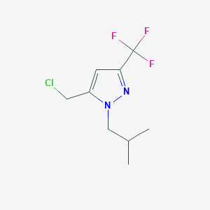 molecular formula C9H12ClF3N2 B1482988 5-(氯甲基)-1-异丁基-3-(三氟甲基)-1H-吡唑 CAS No. 2092239-75-1