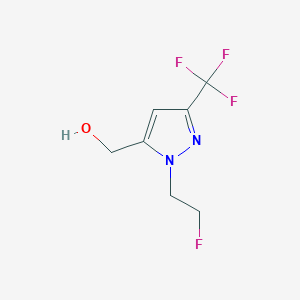molecular formula C7H8F4N2O B1482989 (1-(2-氟乙基)-3-(三氟甲基)-1H-吡唑-5-基)甲醇 CAS No. 2098127-64-9