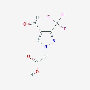 2-(4-formyl-3-(trifluoromethyl)-1H-pyrazol-1-yl)acetic acid